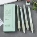 Juego de 4 bolígrafos de gel verdes de secado rápido 0,5 mm con funda de esponja - 0.5mm / Té de Ocio (Caja de 4)