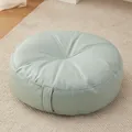 Round sage green floor cushion with handle for comfortable meditation and home seating - 40x40x15cm / Round (tech Fabric) / Mint Green