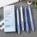 Set de 4 bolígrafos de gel azul con mango de esponja suave y caja de regalo - 0.5mm / Cielo Curativo (Caja de 4)