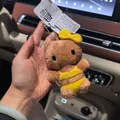 Adorable Hello Kitty plush keychain wearing a yellow swimsuit in Hawaiian summer style - [fluorescent Yellow] Bikini Kt