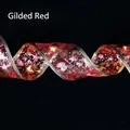 Red gold stamped LED ribbon fairy lights for Christmas tree decoration, warm glow - 5cm Wide [red Ribbon - Warm Color] / 0.5m5 Led - Usb Constant On Model