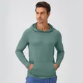 Felpa sportiva professionale da uomo slim fit traspirante color verde grigiastro - S / Verde Diaspro