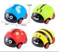Set mit 4 bunten Trägheitsspielzeugautos für Kinder im Insektendesign mit Abmessungen - Käfer-auto [nackt Zufällige Farbe Und Haarfarbe]