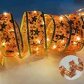 Glowing orange LED ribbon string light with gold star and music note patterns for Christmas - 3.8cm Wide [red Ribbon - Warm Color] / 0.5m5 Led - Usb Constant On Model