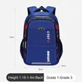 Blue primary school backpack for grades 1-3, height 115-140cm - Royal Blue (Red Trim / Small)