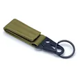 Durable tactical nylon webbing key ring with eagle mouth hook in olive green color - Eagle-beak Webbing Clip Army Green