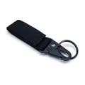 Tactical black nylon webbing strap with heavy duty metal carabiner for outdoor bottles - Eagle-beak Webbing Clip Black