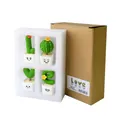 Handgemaakte LOVE-vormige cactusornamenten voor Valentijnscadeau met verpakking - Grote Love-set (maat L 68 Cm Hoog / Doos Van Parelkatoenen Kraftpapier)