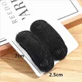 Pair of black hair volumizing pads for root lifting and high skull top effect - Black 2 Pcs Pack