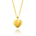 Minimalistische gouden hartvormige roestvrijstalen hanger ketting met elegante ketting - Goud (Met Ketting)