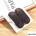 Zwei hellkaffeebraune Netz-Haarpolster zur Erhöhung des Haarvolumens am Oberkopf - 2 Stück Packung / Hellkaffee