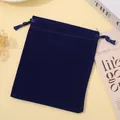 Soft navy blue velvet drawstring pouch for luxury jewelry packaging and gift storage - Royal Blue; 5*7cm