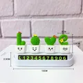 Creative cactus LOVE car temporary parking phone number card plate for interior decor - Mini LOVE Pot + White Parking Plate