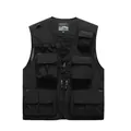 Professional black functional outdoor mountain vest with multiple utility pockets - M / Tops / Black