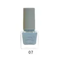 Quick-drying water-based nail polish in subtle blue-grey shade 07, long-lasting formula - 8ml / 07# Clear Water Blue