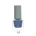 Long-lasting blue water-based nail polish, shade number 12, in a square glass bottle - 8ml / 12# Blue Doma River