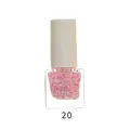 Pink glitter water-based nail polish, shade 20, quick-drying formula - 8ml / 20# Little Flower Pink