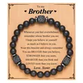 Brother Card (Brother Card + Black Matte Lava Stone Bracelet)