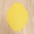 Set de table jaune en coton et lin de style français avec une bordure festonnée chic - 45x35CM / Jaune