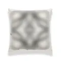 White textured velvet square throw pillow featuring a grey Nordic geometric blurred pattern - 45*45cm Relief Lines / Pillowcase (pillow Insert Not Included)