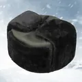 Chapeau Ushanka d'hiver classique avec doublure épaisse en fausse fourrure - Taille unique / Noir/Vert Armée