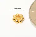 Macro view of S925 gold plated flower spacer bead with 6mm diameter measurements - Small Flower Spacer (JHF63441)
