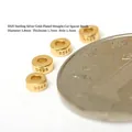 S925 sterling silver gold-plated straight-cut spacer beads for DIY jewelry bracelets - Straight Cut Small Spacer (JHF63428)