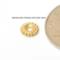 S925 sterling silver gold-plated 6mm spacer bead with beaded edge for DIY bracelets - Diameter 6mm Spacer (JHF63435)