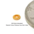 S925 sterling silver gold-plated spacer bead with 3.2mm diameter for DIY jewelry - 3.2mm Snowflake Spacer (JHF63430)