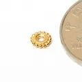 5mm S925 sterling silver gold-plated saucer spacer bead accessory for DIY jewelry making - Spacer Diameter 5mm (JHF63433)