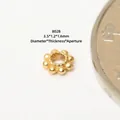 Gold-plated S925 sterling silver UFO spacer bead for jewelry making DIY crafts - Small Flower Spacer (JHF63432)