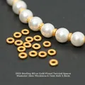 S925 silver gold-plated twisted spacer beads for DIY jewelry making accessories - Diameter 2-3mm Irregular Spacer Bead (JHF63450)