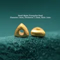Small matte gold-plated S925 silver triangle spacer bead, 3mm diameter - Small Matte Silver Fragment (JHF63452)