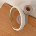 Serre-tête rembourré en éponge blanche, accessoire de mode pour effet haut de tête - Blanc