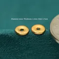 S925 gold-plated sterling silver 6mm donut spacer bead for DIY jewelry bracelet making - Thick Spacer (JHF63460)