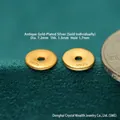 S925 gold-plated sterling silver spacer bead, 7.2mm diameter, ancient gold finish - Thick Spacer (JHF63462)