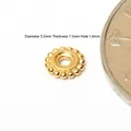 Gold-plated S925 sterling silver saucer spacer bead for DIY jewelry, 5.5mm diameter - Diameter 5.5mm Spacer (JHF63434)