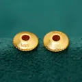 S925 sterling silver gold plated saucer spacer beads for DIY jewelry making 5mm - UFO Spacer (JHF63445)