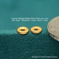 Premium gold-plated S925 sterling silver saucer spacer bead with 1.7mm hole for DIY - Thick Spacer (JHF63457)