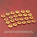 S925 sterling silver gold-plated threaded spacer beads for DIY jewelry making 3.6mm - Gold Plated Spacer (JHF63471)