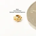 S925 Gold Plated Engraved Silver Spacer Bead for DIY Jewelry Making Projects, 3.6mm - Small Flower Spacer (JHF63440)