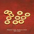 S925 silver gold-plated snowflake spacer beads for jewelry DIY craft - Snowflake Spacer 4.8mm (JHF63473)