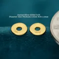 S925 gold-plated sterling silver donut spacer bead, 7mm diameter for DIY jewelry - Ultra-thin Spacer (JHF63461)
