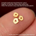 Small gold-plated S925 silver spacer beads with textured finish for DIY jewelry - Small Irregular Spacer (JHF63494)