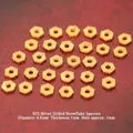 S925 sterling silver gold-plated snowflake spacer beads for DIY jewelry bracelet making - Spacer (JHF63466)