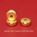 S925 Sterling Silver Gilded Saucer Spacer Bead for DIY Jewelry Making, 7.8mm x 3.5mm - Diameter 7.8mm Straight Cut Spacer (JHF63506)
