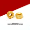 Detailed textured gold-plated S925 silver spacer bead for DIY jewelry making, Style B - Style B 5.5mm Spacer / One (JHF63478)