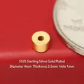 S925 gold-plated silver spacer bead for DIY jewelry, 4mm diameter size - 4mm Straight Cut Spacer (JHF63510)