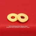 Gold-plated S925 sterling silver spacer bead for jewelry making, 5mm diameter 0.8mm thick - 5mm Straight Cut Spacer (JHF63503)