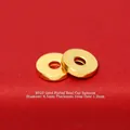Gold-plated S925 sterling silver flat spacer bead for DIY jewelry making, 4.5mm - 4.5mm Straight Cut Spacer (JHF63502)